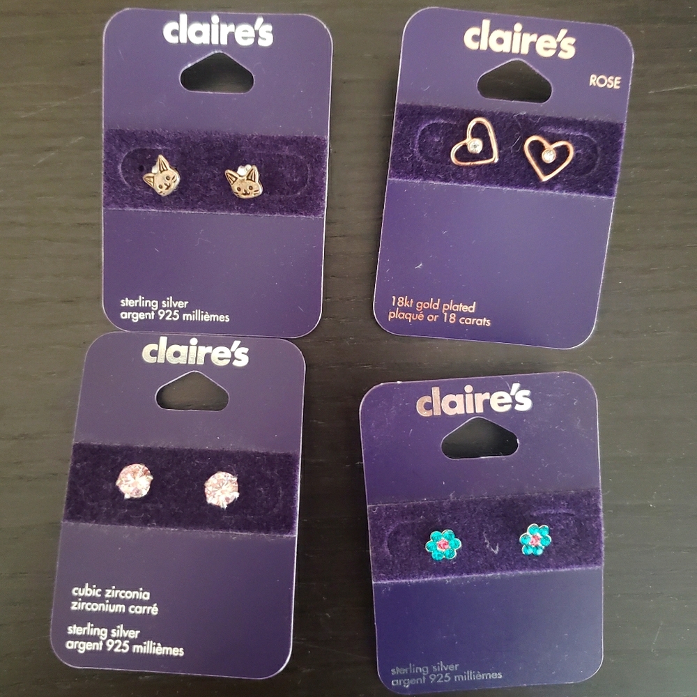 Claire's kids stud earrings